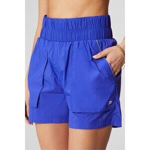 Fabletics Women Ultra High Waisted Piped Nylon Shorts SZ M